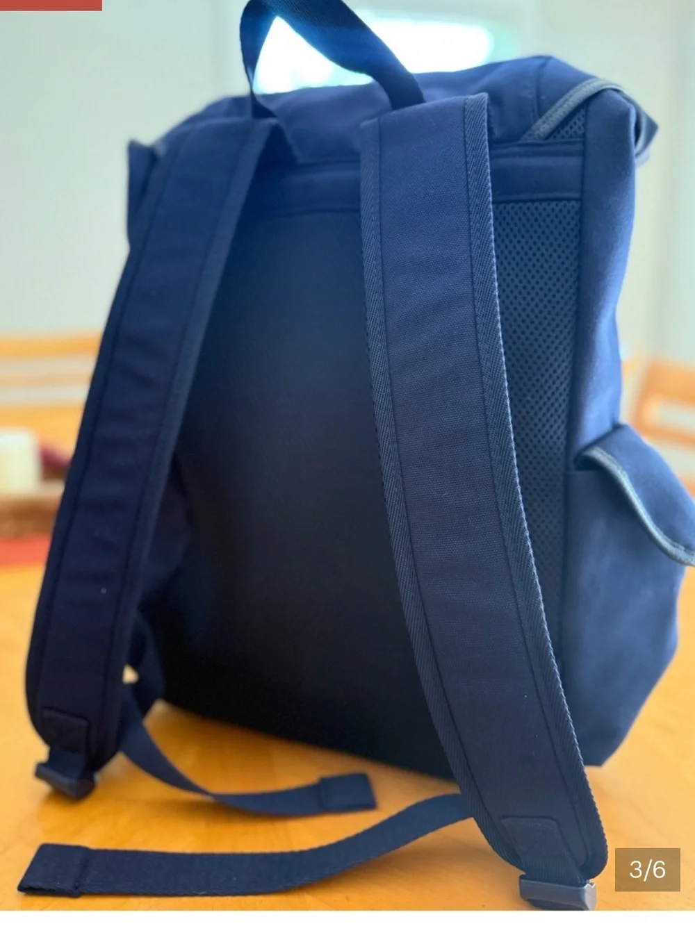 Polo by Ralph Lauren Navy Canvas Backpack with Polo 67 Logo